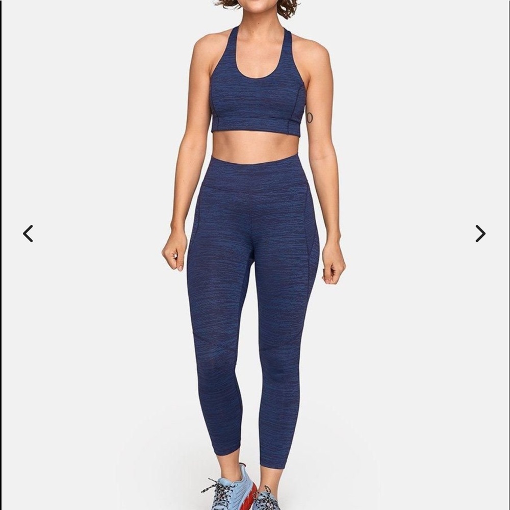 Outdoor Voices TechSweat leggings & crop top- Blue